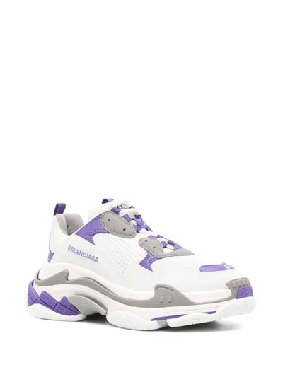 Shop Balenciaga Sneakers In Purple/white