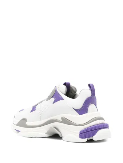Shop Balenciaga Sneakers In Purple/white