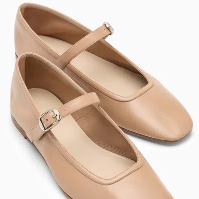 Shop Le Monde Beryl Beige Leather Mary Jane Ballerina