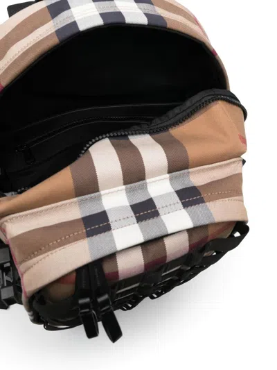 Shop Burberry Check-pattern Backpack