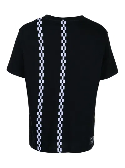 Shop Moncler Genius Check-pattern Cotton T-shirt