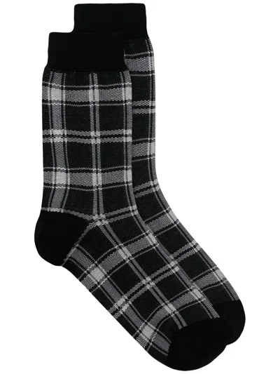 Shop Undercover Check-pattern Logo-print Socks