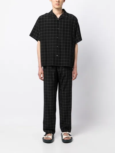 Shop Undercover Check-pattern Silk-blend Trousers