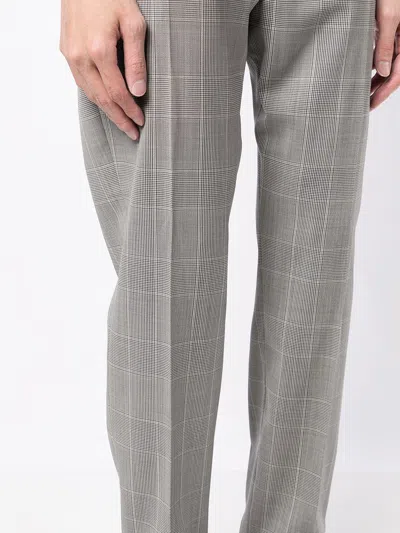 Shop Isabel Marant Check-print Cotton Tailored Trousers