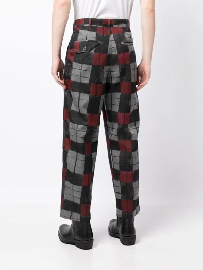 Shop 4sdesigns Check-print Cropped Trousers