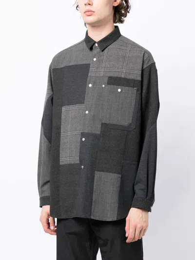 Shop White Mountaineering Checked Button-up Jacket