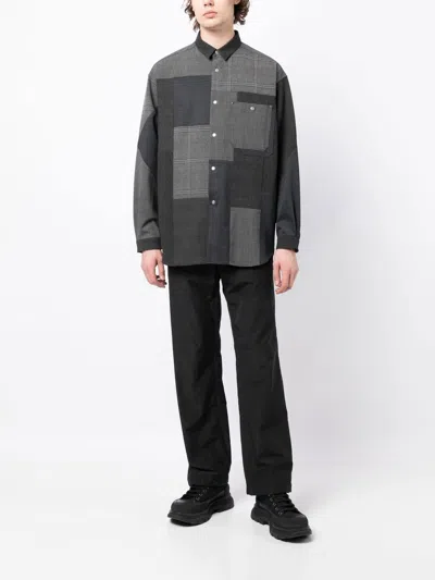 Shop White Mountaineering Checked Button-up Jacket