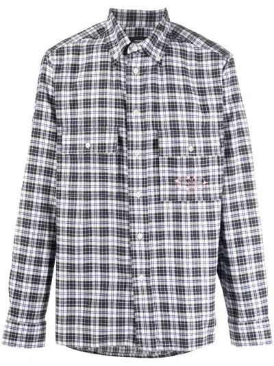 Shop Paccbet Checked Graphic-print Shirt