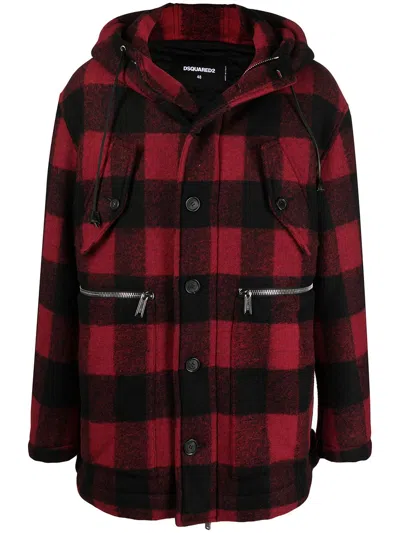 Dsquared2 Checked Single-breasted Coat