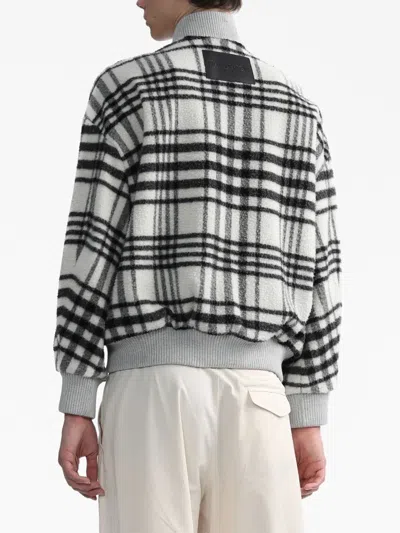 Shop Jw Anderson Checked Zipped Bomber Jacket