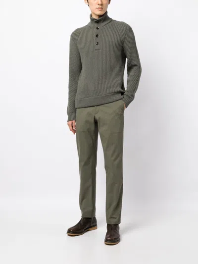 Shop Brioni Chunky Ribbed Cotton Jumper