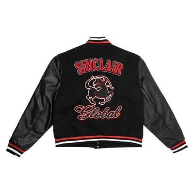 Sinclair Patch-emblem Bomber Jacket In Black