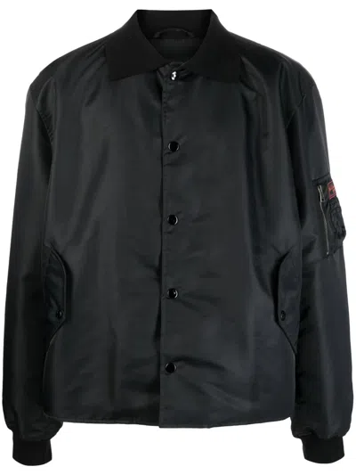 Raf Simons Long Sleeved Polo Bomber With Print On Back