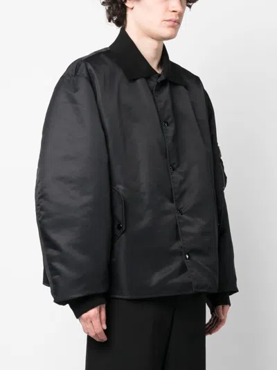 Raf Simons Long Sleeved Polo Bomber With Print On Back