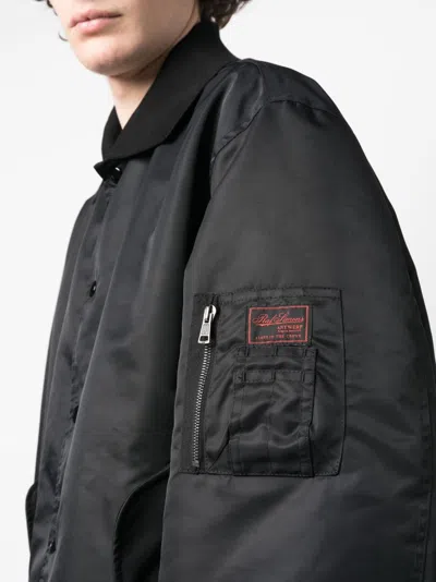 Raf Simons Long Sleeved Polo Bomber With Print On Back