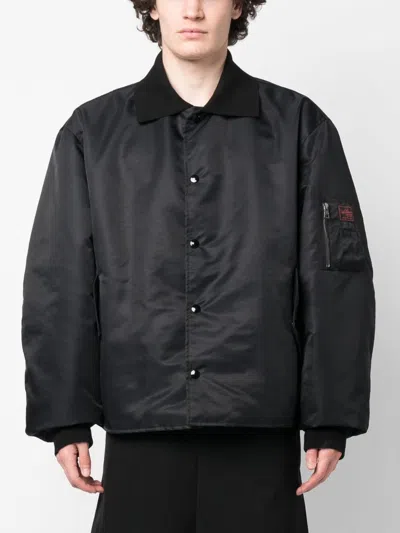 Raf Simons Long Sleeved Polo Bomber With Print On Back