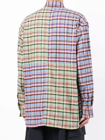 Shop Marni Colour-block Checked Shirt