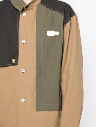 Shop Feng Chen Wang Colour-block Panel Shirt Jacket