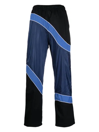 Shop Ahluwalia Colour-block Stripe-detail Trousers