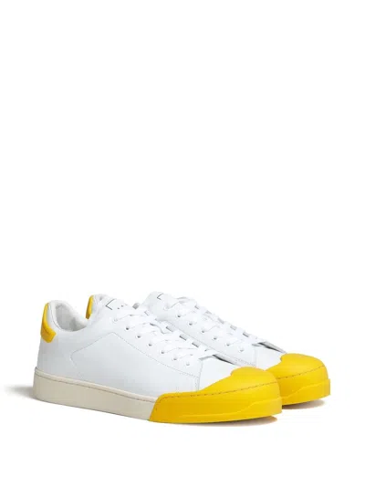 Shop Marni Contrasting Toe Cap Low-top Sneakers