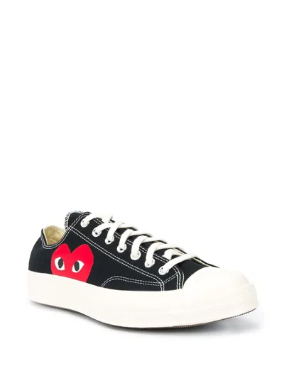 Shop Comme Des Garçons Play X Converse Converse Logo-print Low Top Trainers