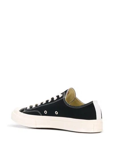 Shop Comme Des Garçons Play X Converse Converse Logo-print Low Top Trainers