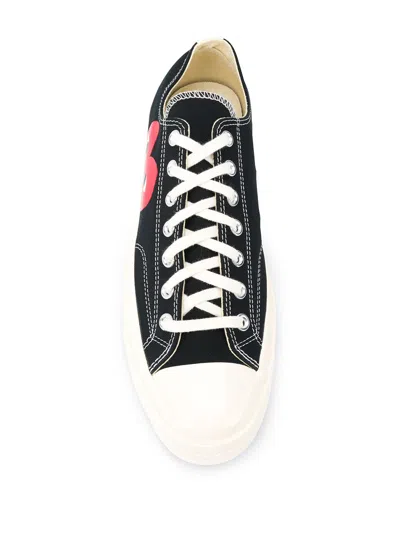 Shop Comme Des Garçons Play X Converse Converse Logo-print Low Top Trainers