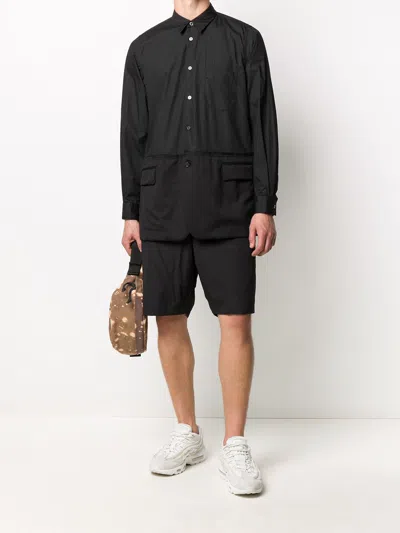 Shop Black Comme Des Garçons Cotton Long-sleeve Shirt