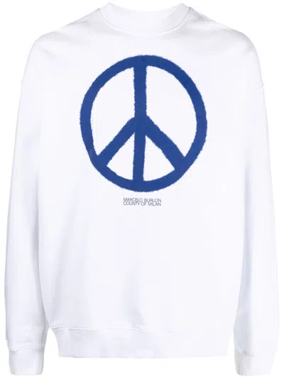 Shop Marcelo Burlon County Of Milan County Peace Organic Cotton Sweatshirt
