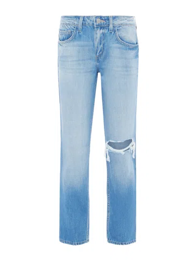 Shop L Agence Nevia Slouchy Straight-leg Jean In Caruso Destruct