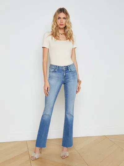 Shop L Agence Sneeki Low-rise Straight-leg Jean In Colorado