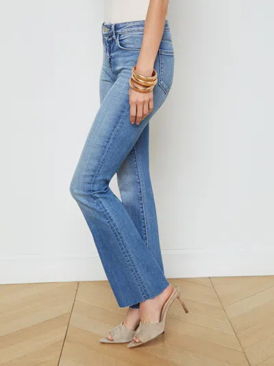 Shop L Agence Sneeki Low-rise Straight-leg Jean In Colorado