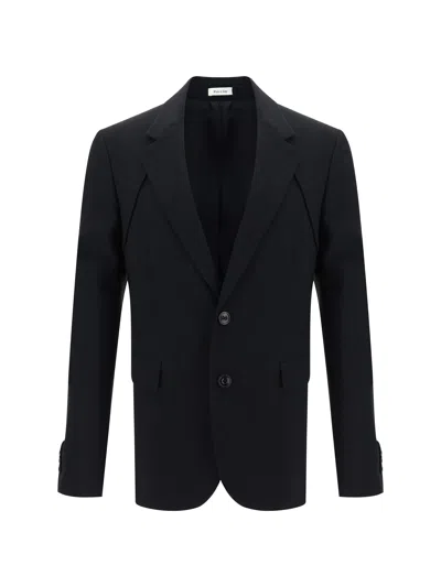 Shop Alexander Mcqueen Men Blazer Jacket In Black