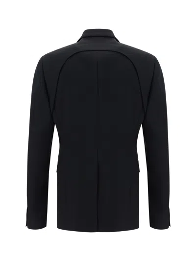 Shop Alexander Mcqueen Men Blazer Jacket In Black