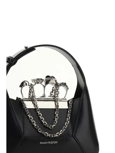 Shop Alexander Mcqueen Women Mini Jewelled Handbag In Black