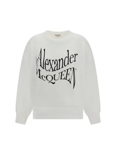 Shop Alexander Mcqueen Women Sweatshirt In White