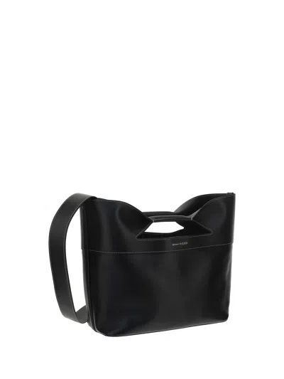 Shop Alexander Mcqueen Women The Bow Handbag In Black