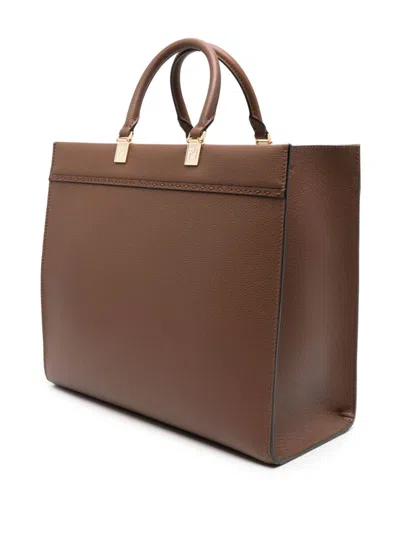 Shop Fendi Women Sunshine Medium Shopper Bag In Brown
