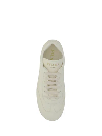 Shop Prada Women Sneakers In Cream