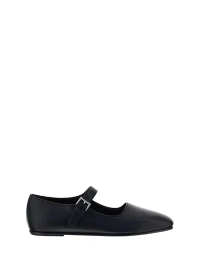 Shop The Row Women Ava Ballerinas In Black