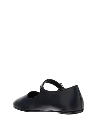 Shop The Row Women Ava Ballerinas In Black