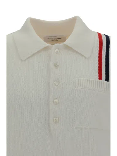Shop Thom Browne Men Polo Shirt In White