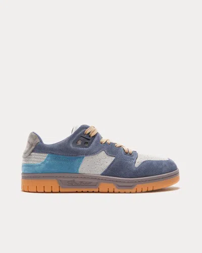 Acne Studios Fuzzy Low Top Sneakers In Afs Grey/blue