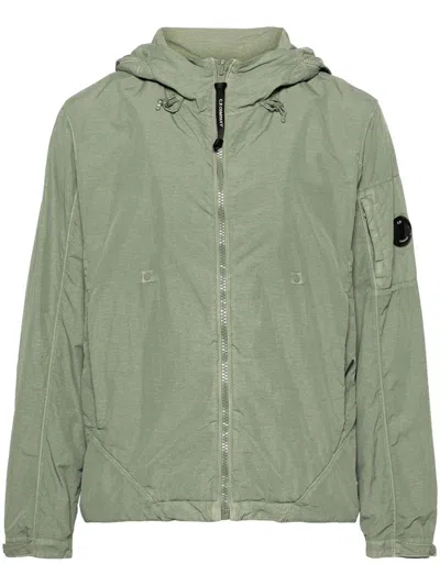 Shop C.p. Company Flatt Nylon Reversible Hooded Jacket Clothing In Green