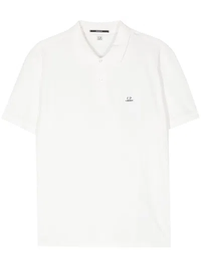 Shop C.p. Company Stretch Piquet Regular Polo Shirt Clothing In White