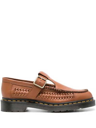 Shop Dr. Martens' Dr. Martens Adrian T Bar Shoes In British Tan Classic Analine