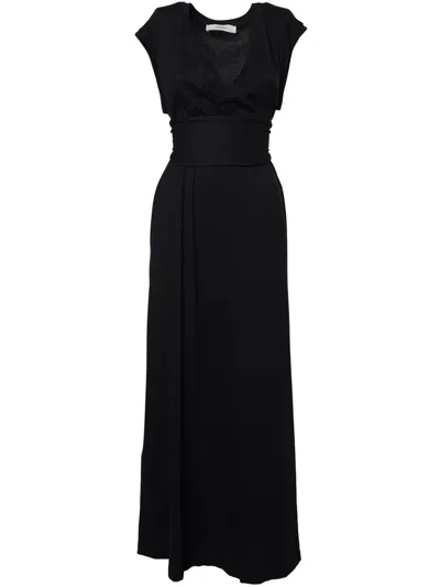 Shop Jucca Jersey Dress With Belt Clothing In Black