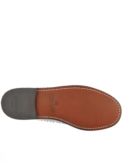 Sebago Classic Dan Loafer White With Studs In Animal Print