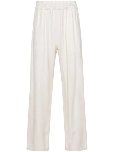Shop Gcds Sports Trousers With Embroidery In White
