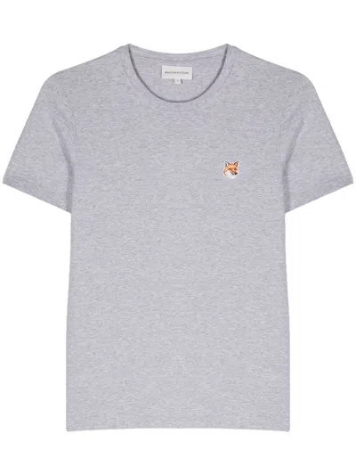 Shop Maison Kitsuné T-shirt With Print In Grey